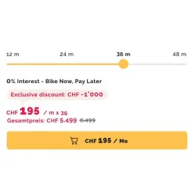 0% Zinsen bis zu 48 Monate